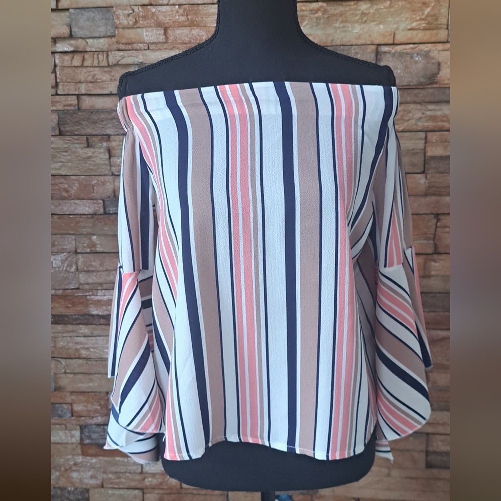 SHEIN Striped Off-Shoulder Women's Top